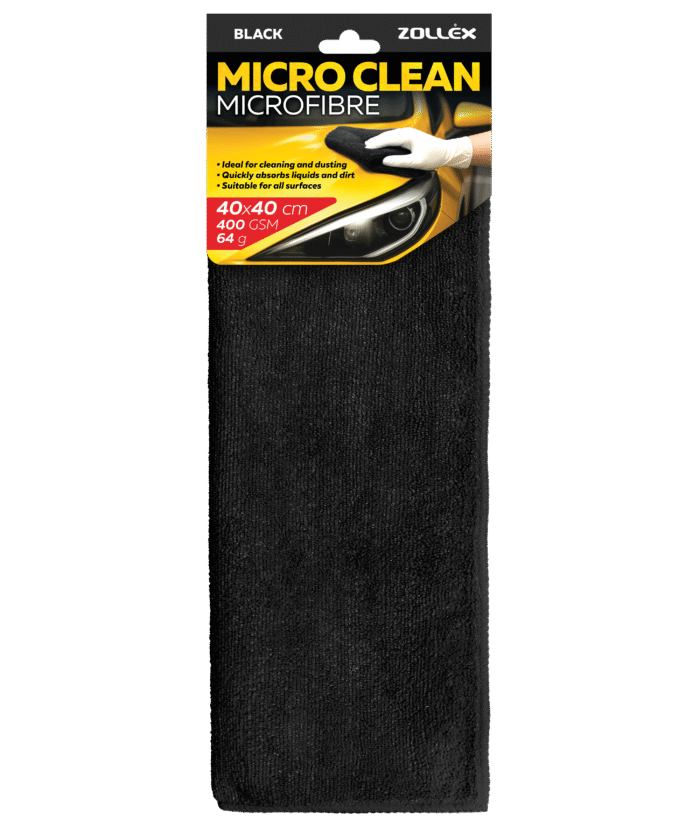 Mikrofaser 40x40 cm - Schwarz 400 GSM, 1 Stk.