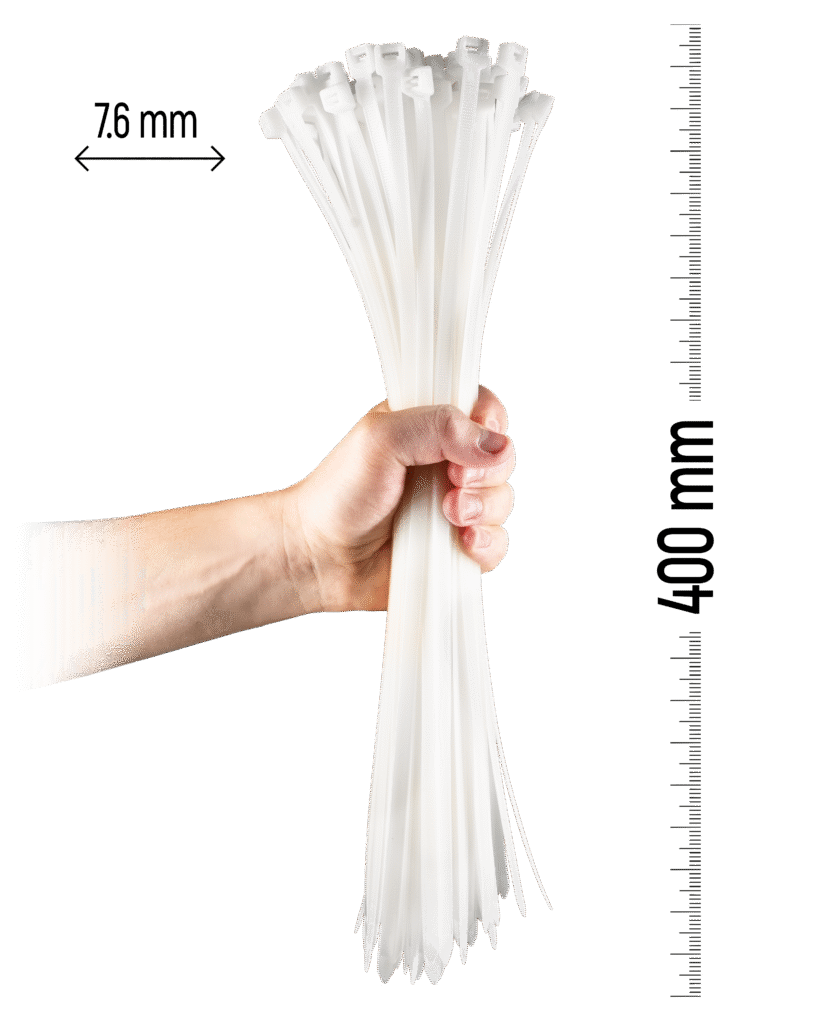 400×7,6 mm Weiß