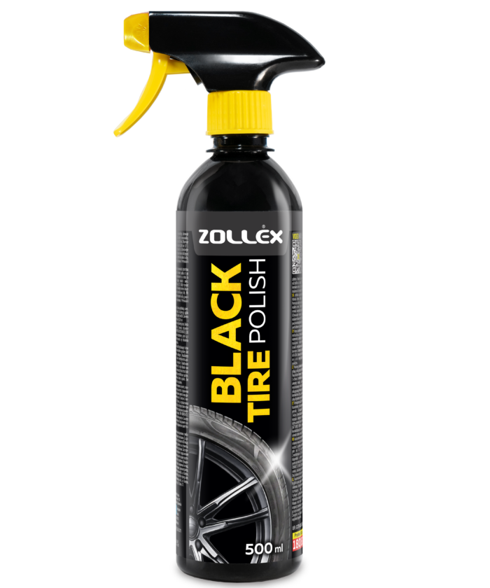 Schwarzer Reifenglanz